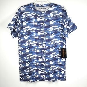Straight Faded Blue Camo Men's Shirt M NWT